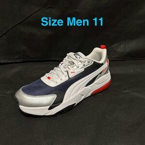 Puma Men's Red, Blue, and Gray Sneakers